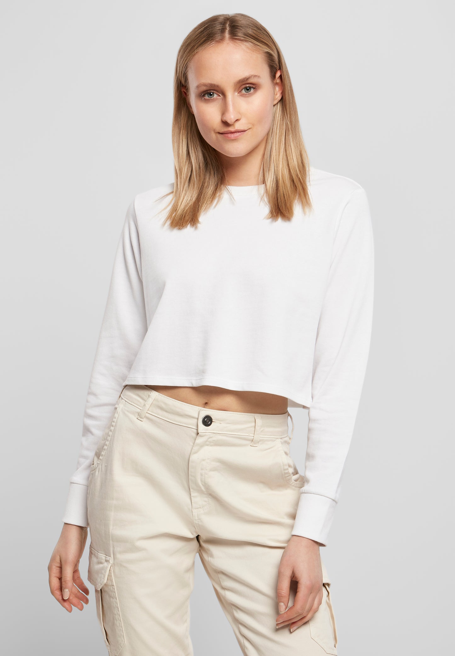 Ladies Terry Cropped Crew (2 Farben)