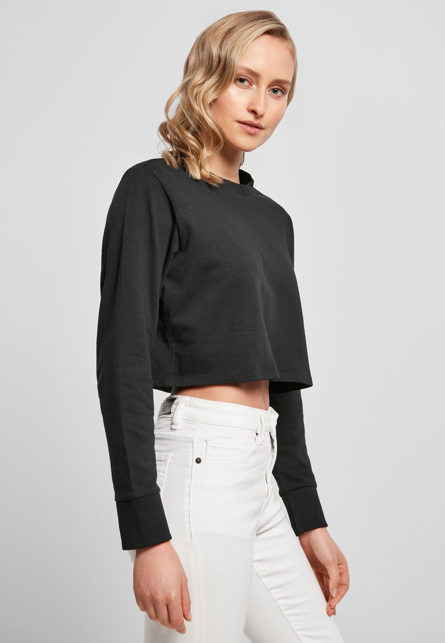 Ladies Terry Cropped Crew (2 Farben)