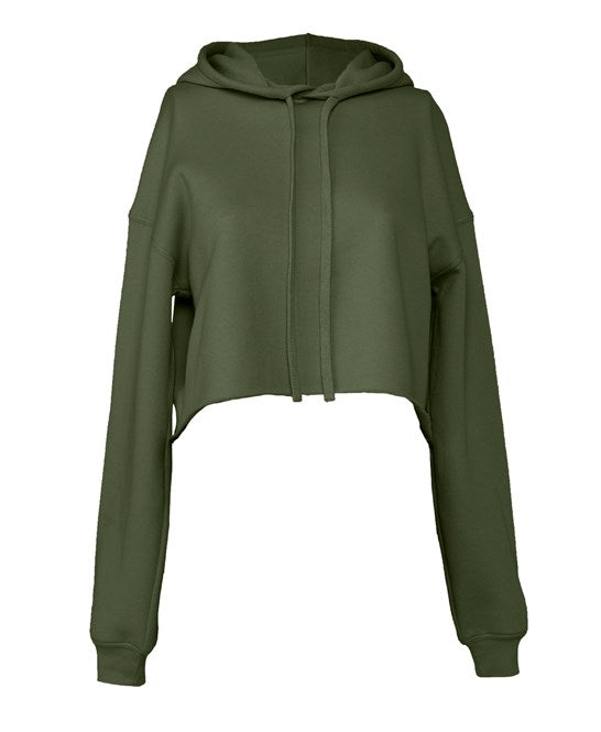 Ladies cropped fleece hoodie (6 Farben)