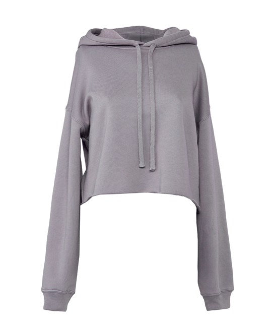 Ladies cropped fleece hoodie (6 Farben)